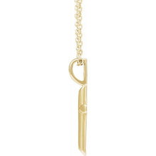 Load image into Gallery viewer, 14K Yellow Knife-Edge Cross Necklace