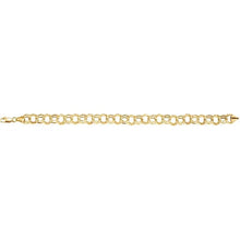 Load image into Gallery viewer, 14K Yellow Double Link Charm Bracelet
