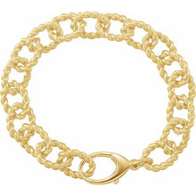 Load image into Gallery viewer, Gold Plated Sterling Silver Rope Design Bracelet