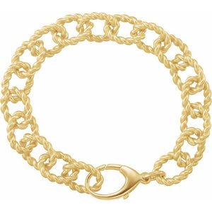 Gold Plated Sterling Silver Rope Design Bracelet