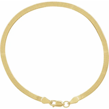 Load image into Gallery viewer, 14K Yellow Flexible Snake/ Herringbone Chain 7&quot; Bracelet