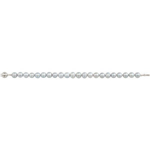Sterling Silver Gray Cultured Freshwater Pearl