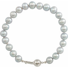 Load image into Gallery viewer, Sterling Silver Gray Cultured Freshwater Pearl